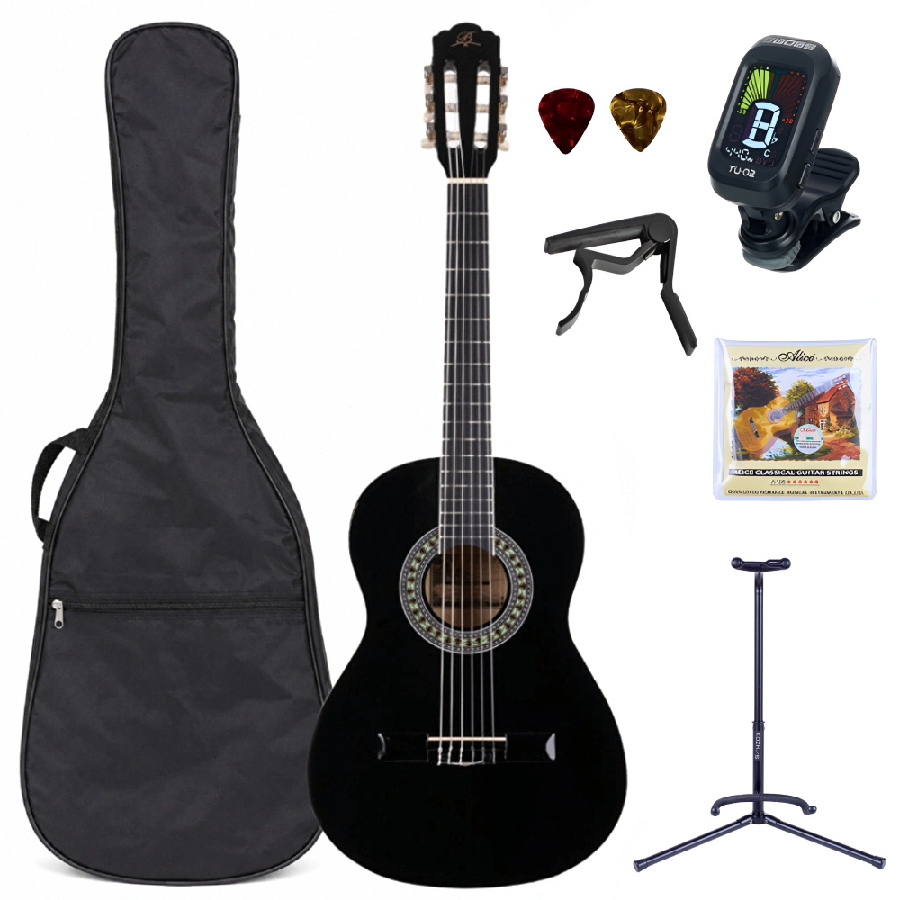 Barcelona LC 3600 BK 3/4 Siyah Klasik Gitar Seti